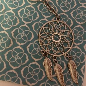 Sparkle Dangle Dream Catcher Keychain with clasp